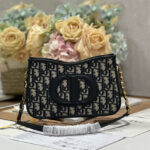 Christian Dior CD Signature Hobo Mini Bag Dark Blue
